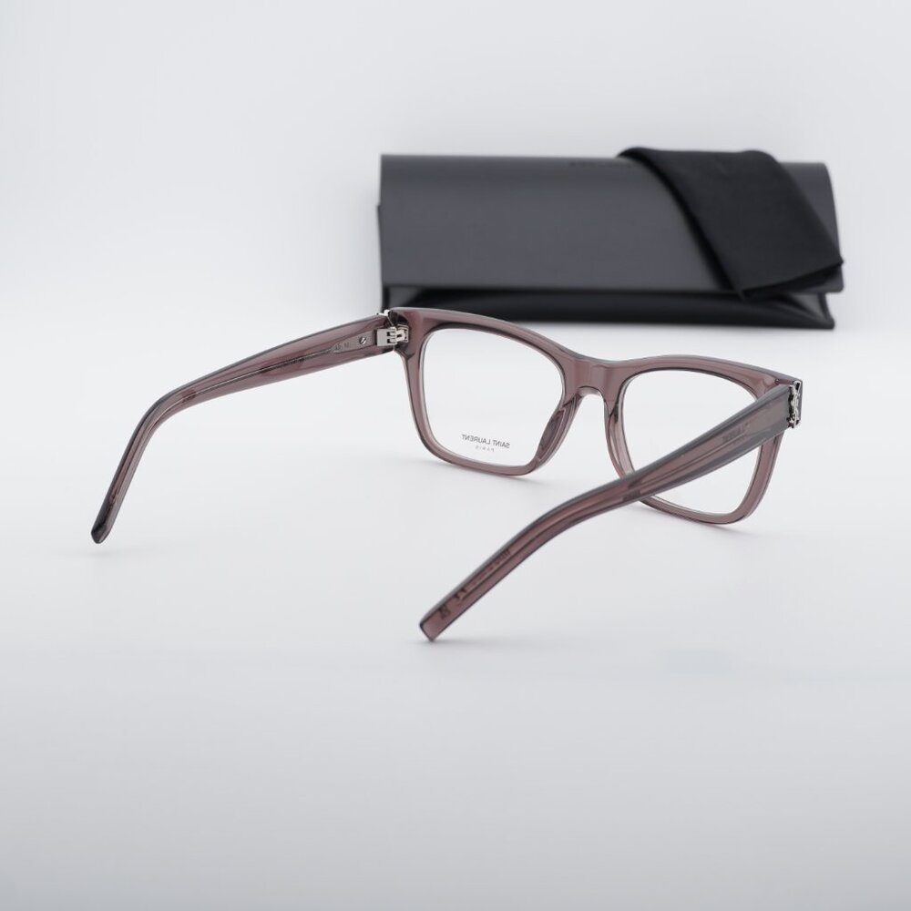 Saint Laurent SLM118 003 Square Eyeglasses – Brown 52mm - Picture 3 of 10